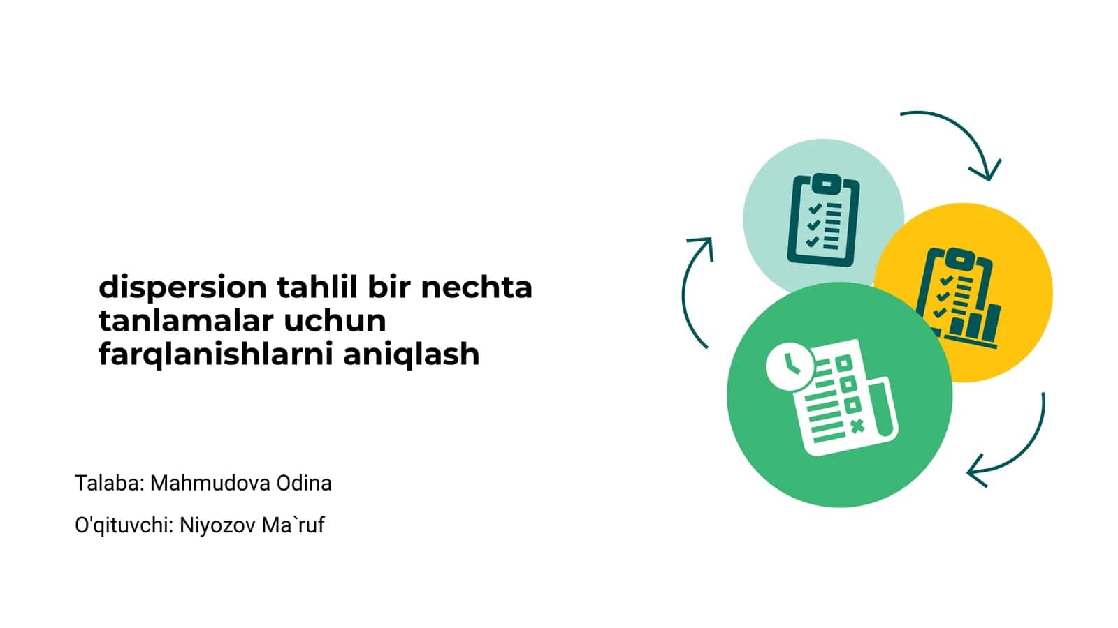 Dispersion tahlil bir nechta tanlamalar uchun farqlanishlarni aniqlash