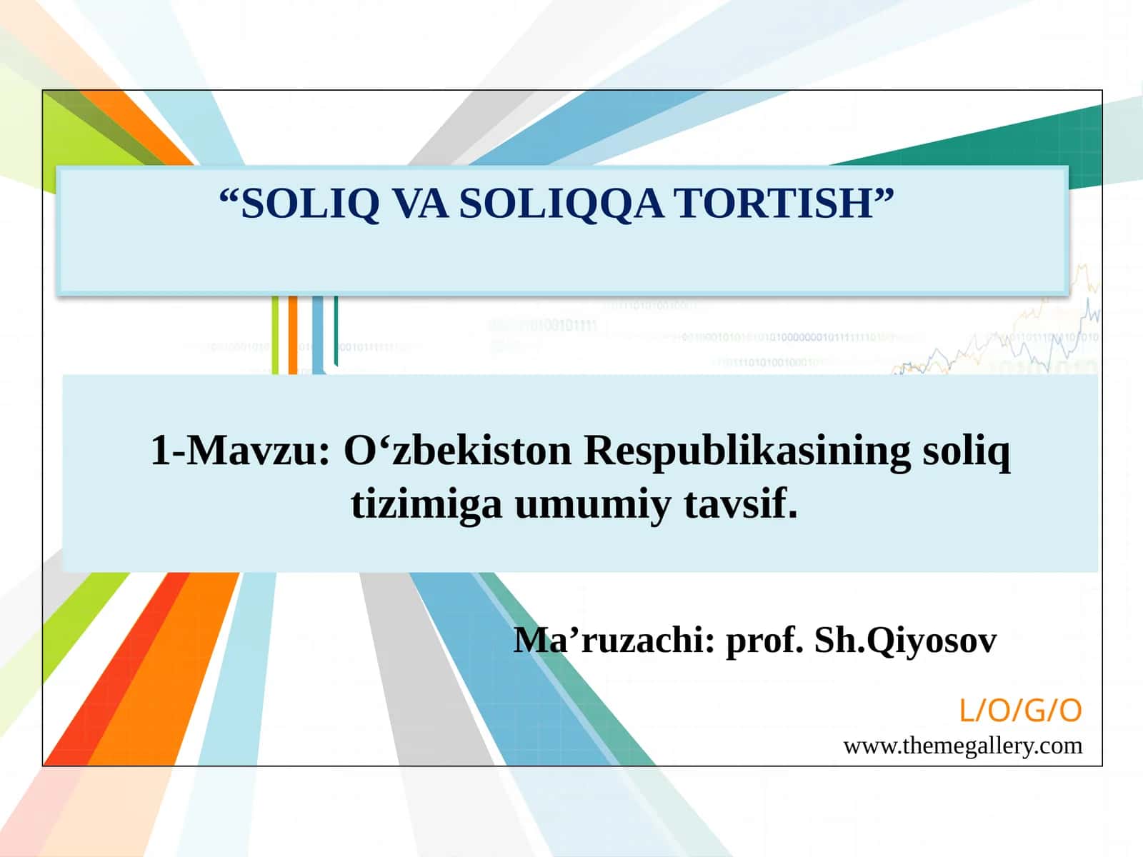 O‘zbekiston Respublikasining soliq tizimiga umumiy tavsif
