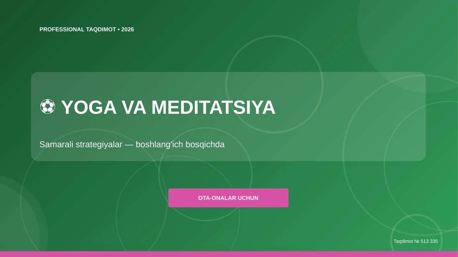 YOGA VA MEDITATSIYA