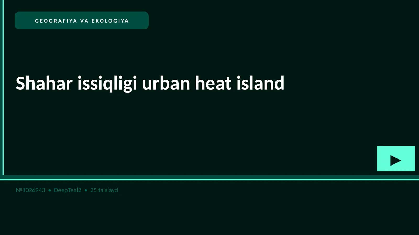 Shahar issiqligi urban heat island