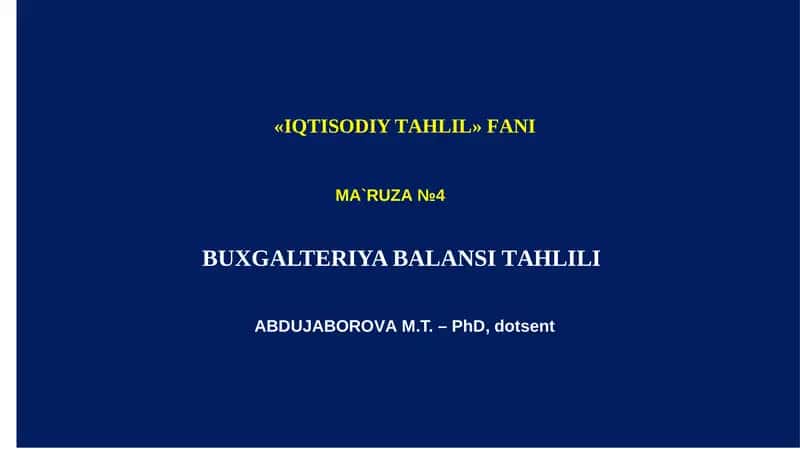 IQTISODIYTАHLIL FАNI