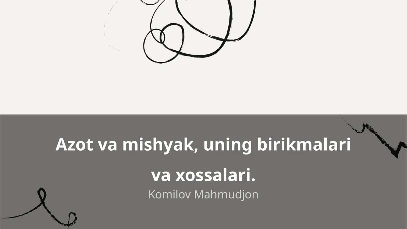 Azot va Mishyakning Kimyoviy Xossalari