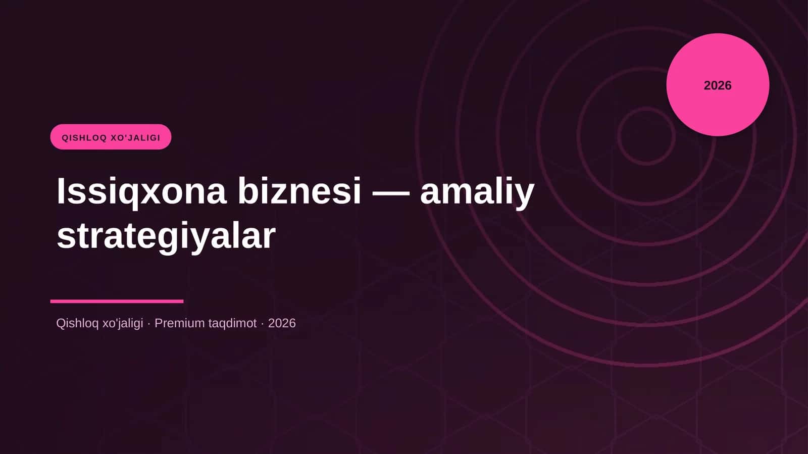 Issiqxona biznesi — amaliy strategiyalar