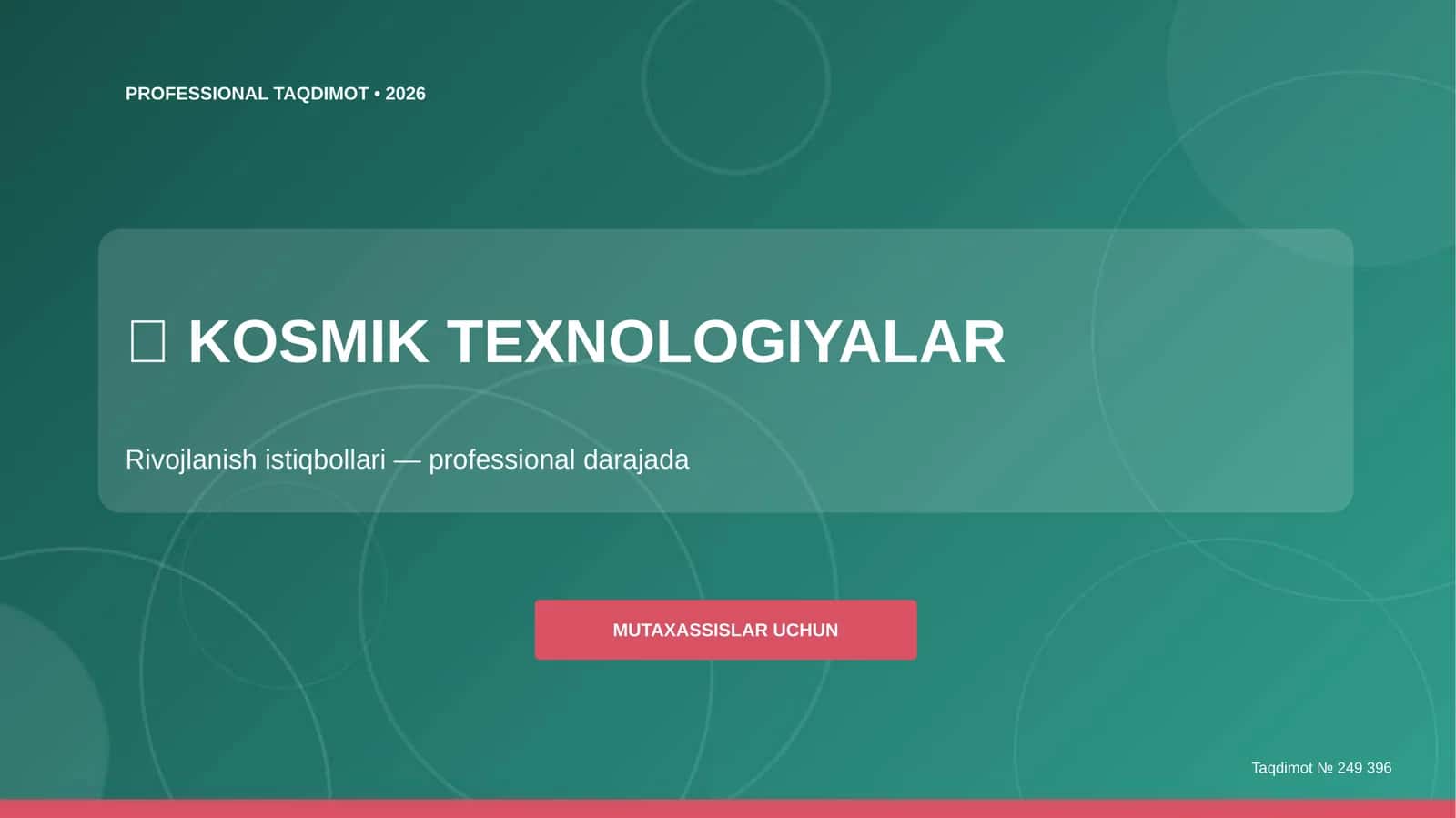 PROFESSIONAL TAQDIMOT • 2026
