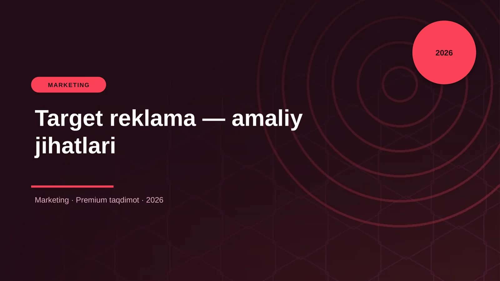 Target reklama — amaliy jihatlari