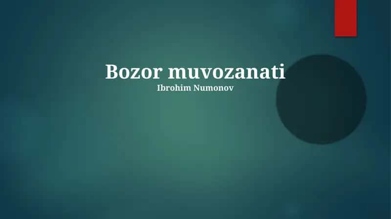 Bozor muvozanati