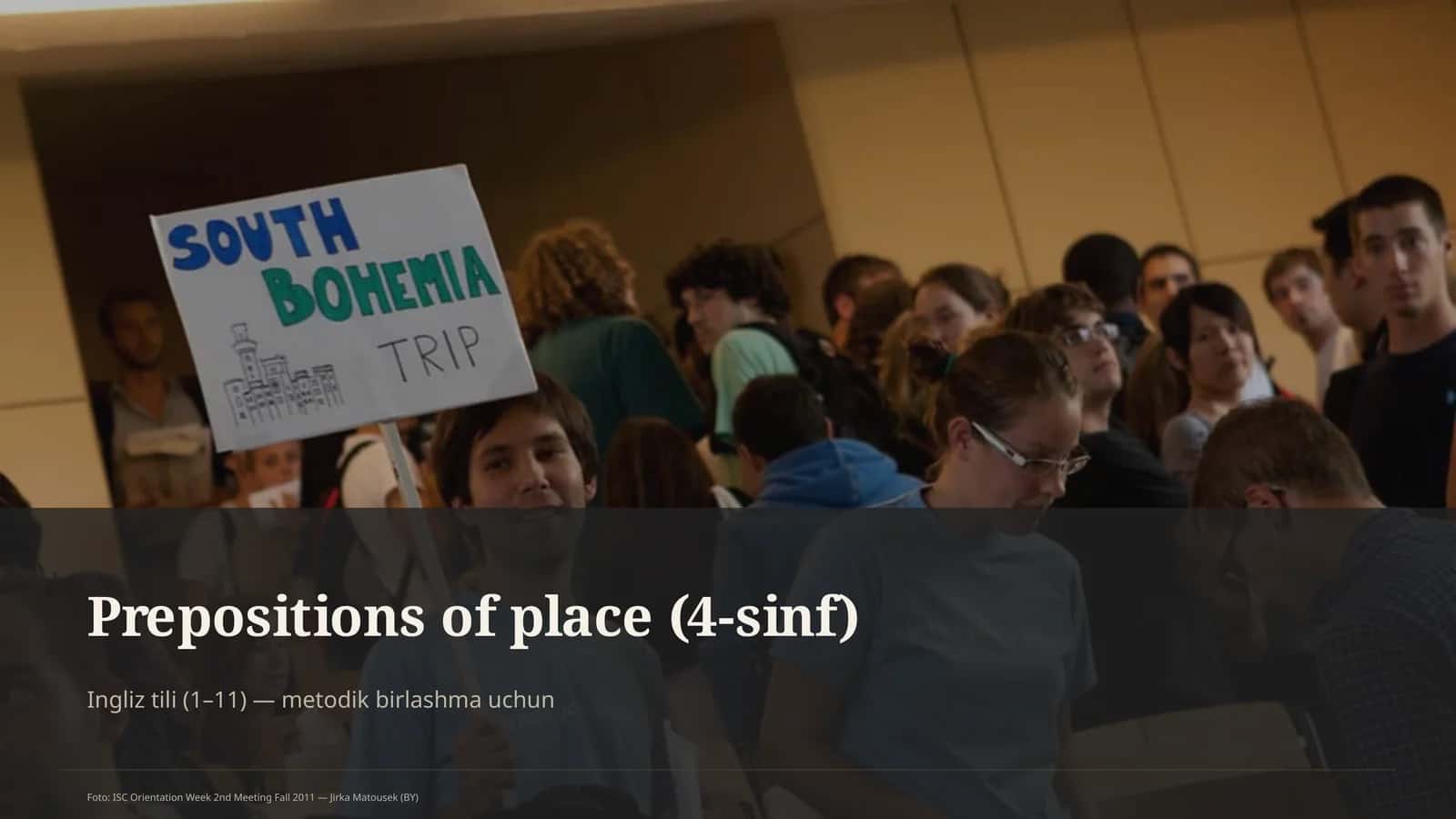 Prepositions of place (4-sinf)