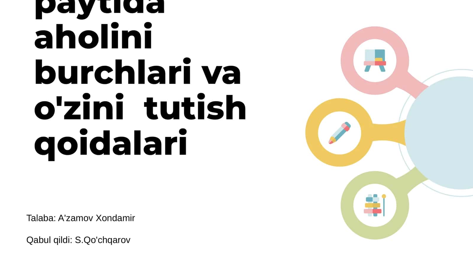 Evakuatsiya chora tadbirlari