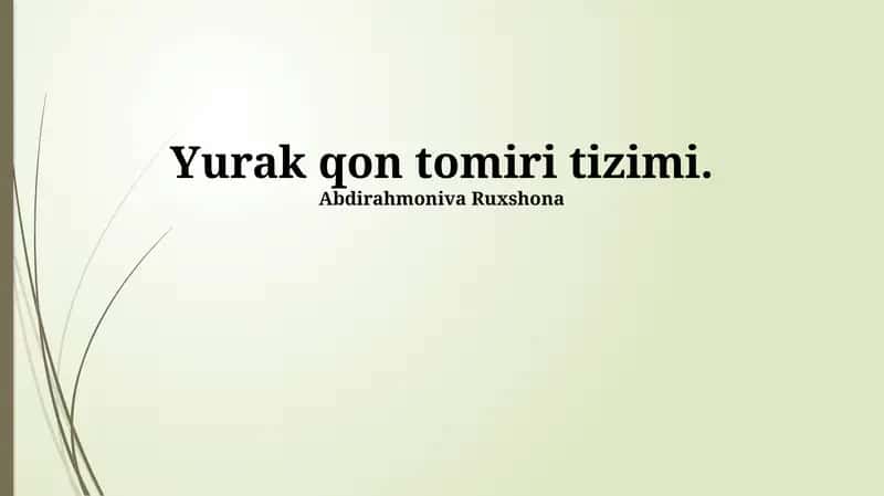 Yurak-qon tomir tizimi