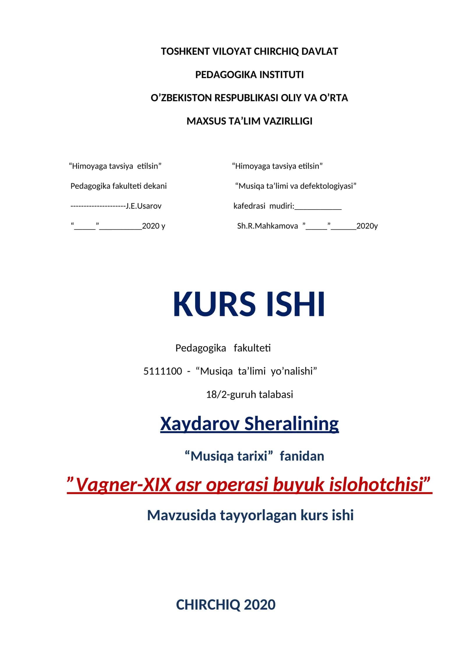 Vagner-XIX asr operasi buyuk islohotchisi