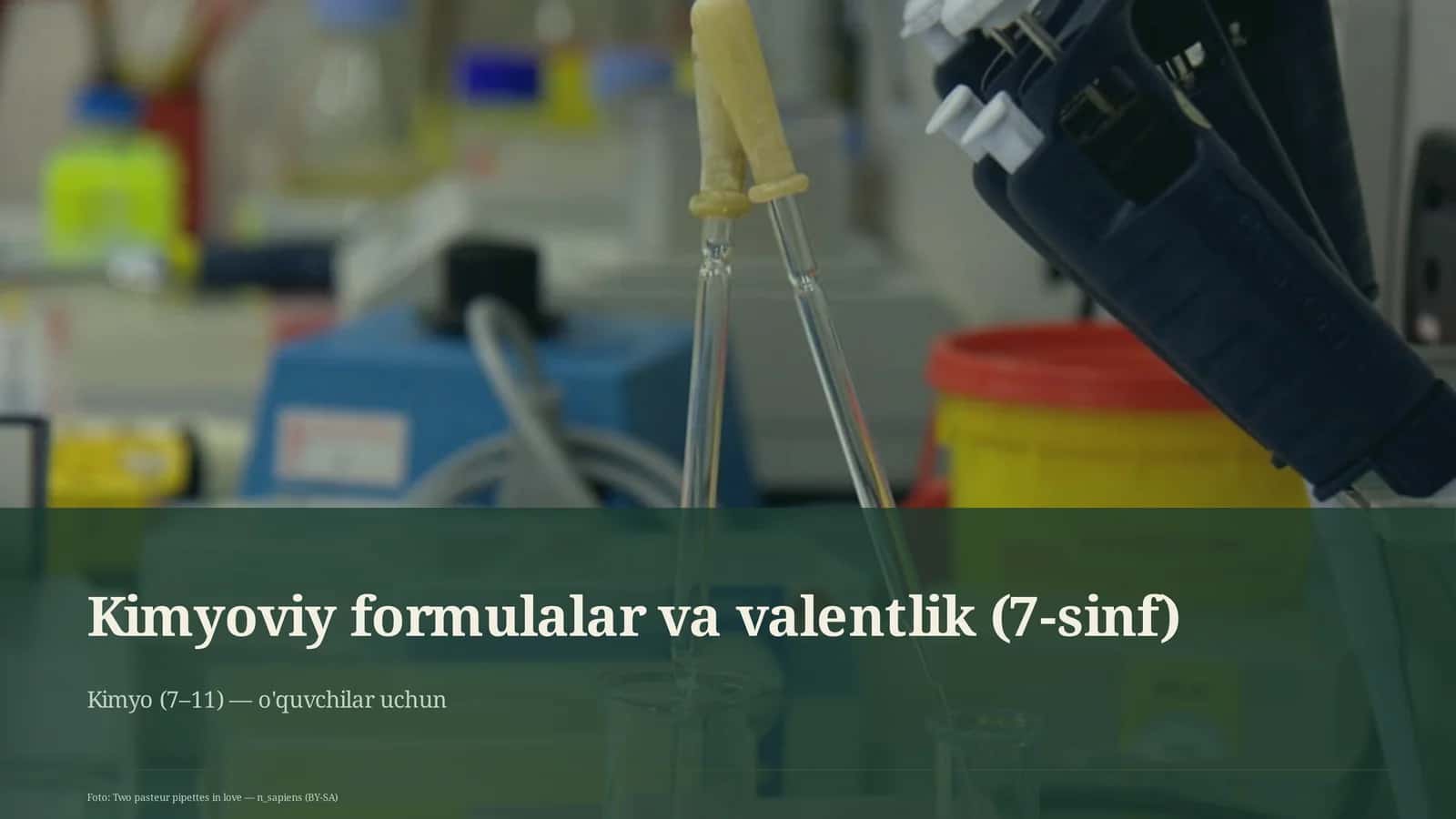 Kimyoviy formulalar va valentlik (7-sinf)