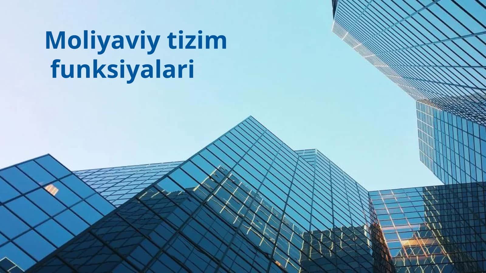 Moliyaviy tizim funksiyalari