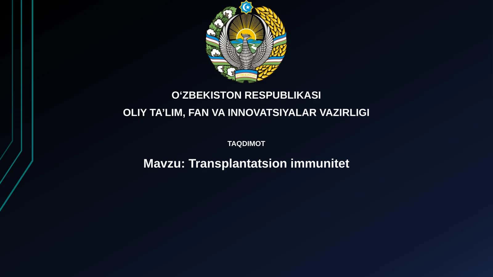 Transplantatsion immunitet va gistokompatibilitet antijenlari