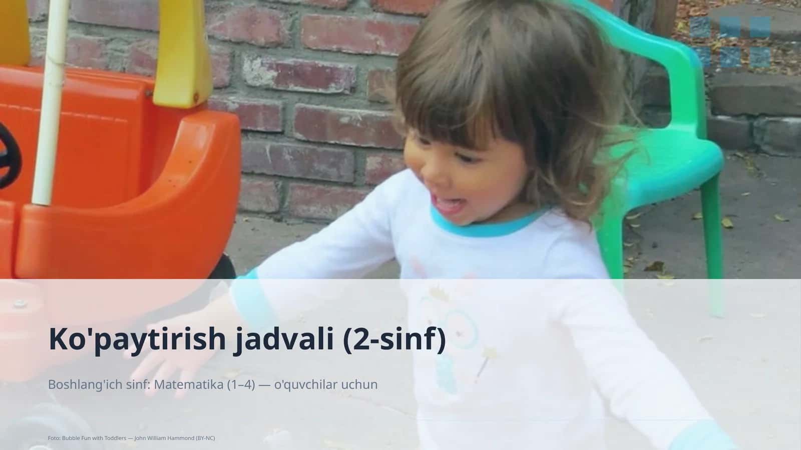 Ko'paytirish jadvali (2-sinf)