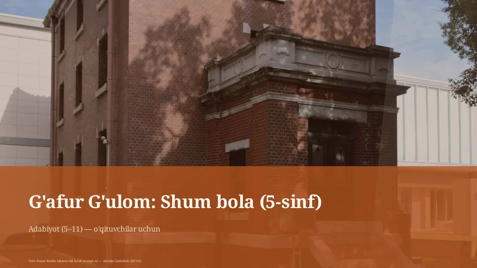 G'afur G'ulom: Shum bola (5-sinf)