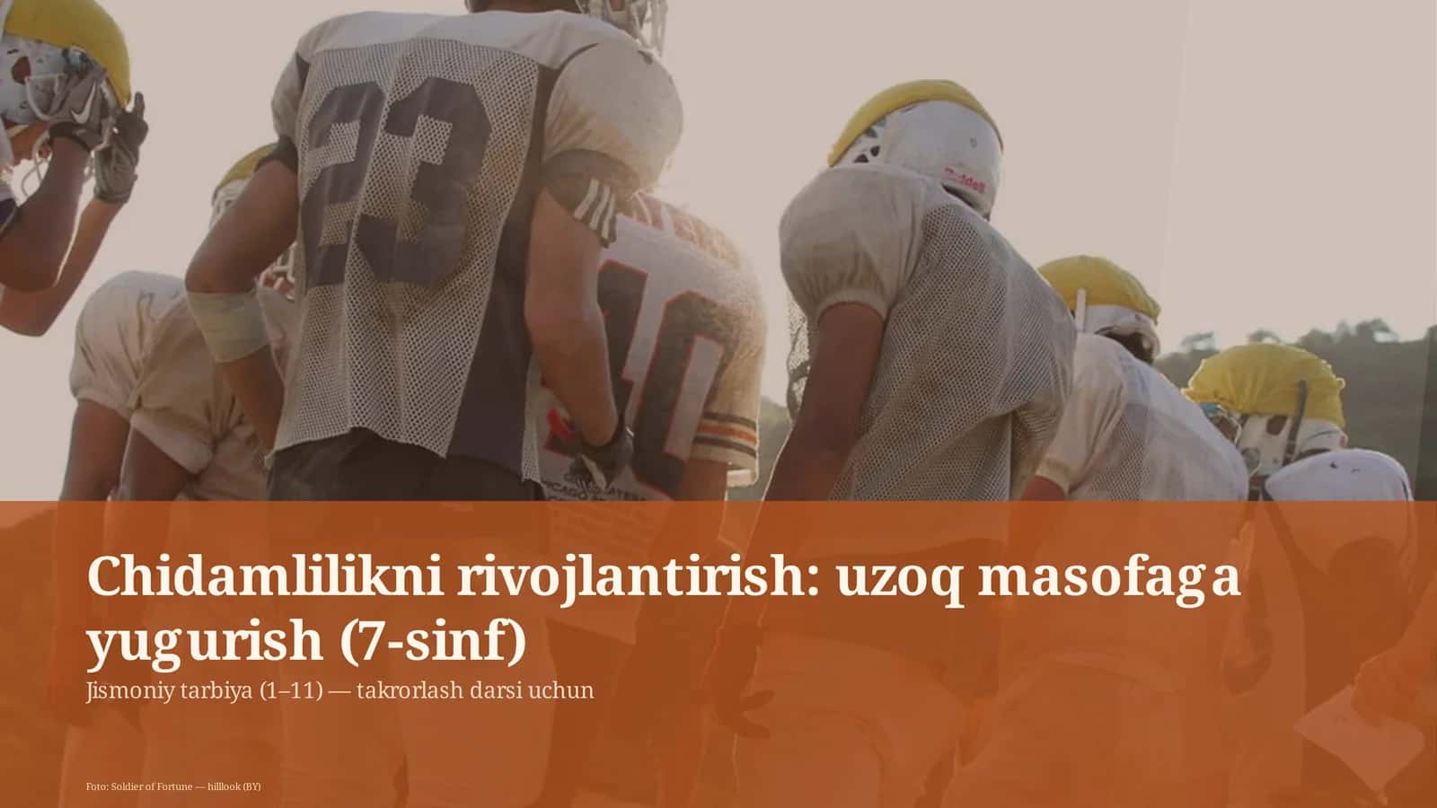 Chidamlilikni rivojlantirish: uzoq masofaga yugurish (7-sinf)