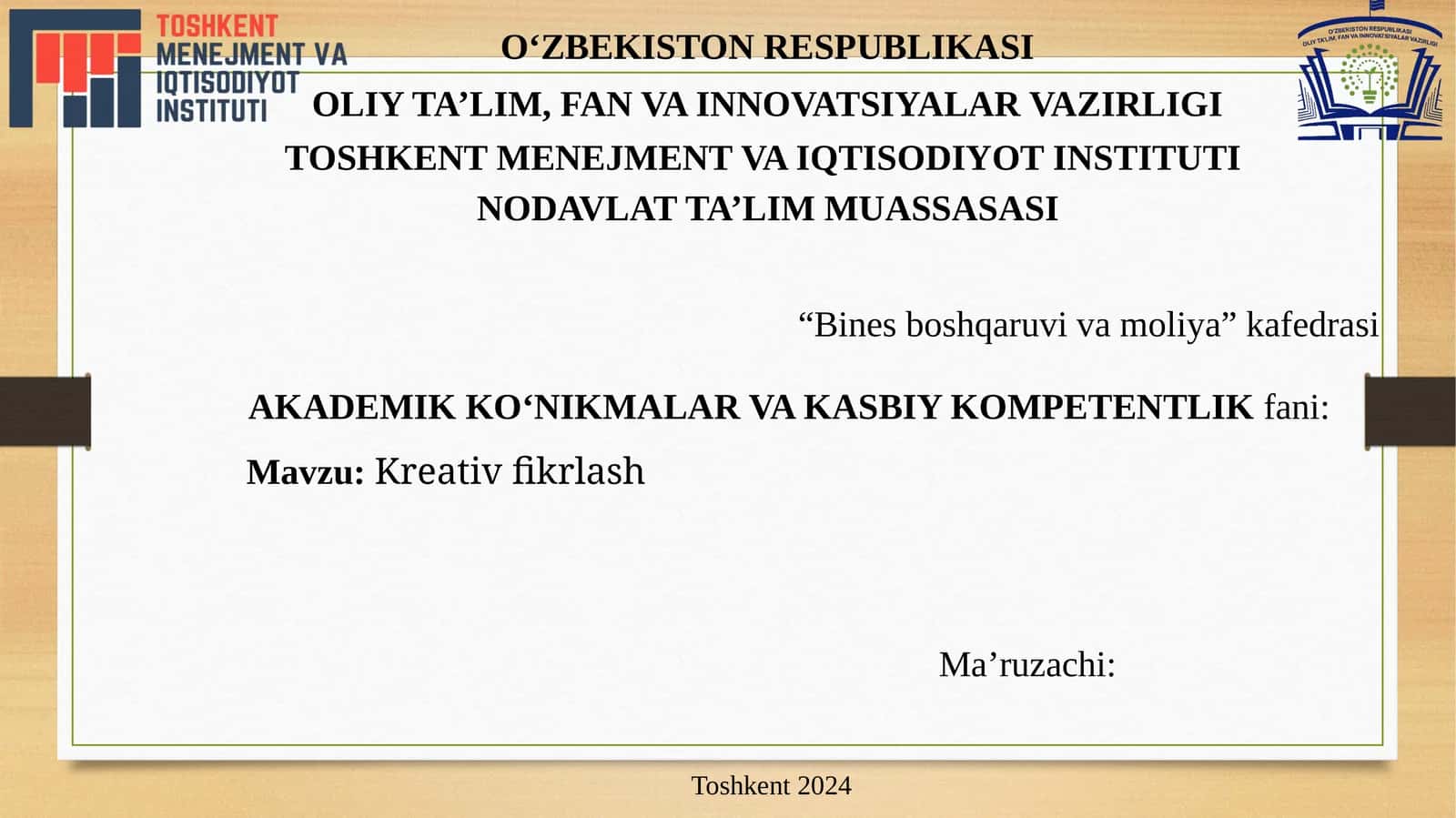 Kreativ fikrlash