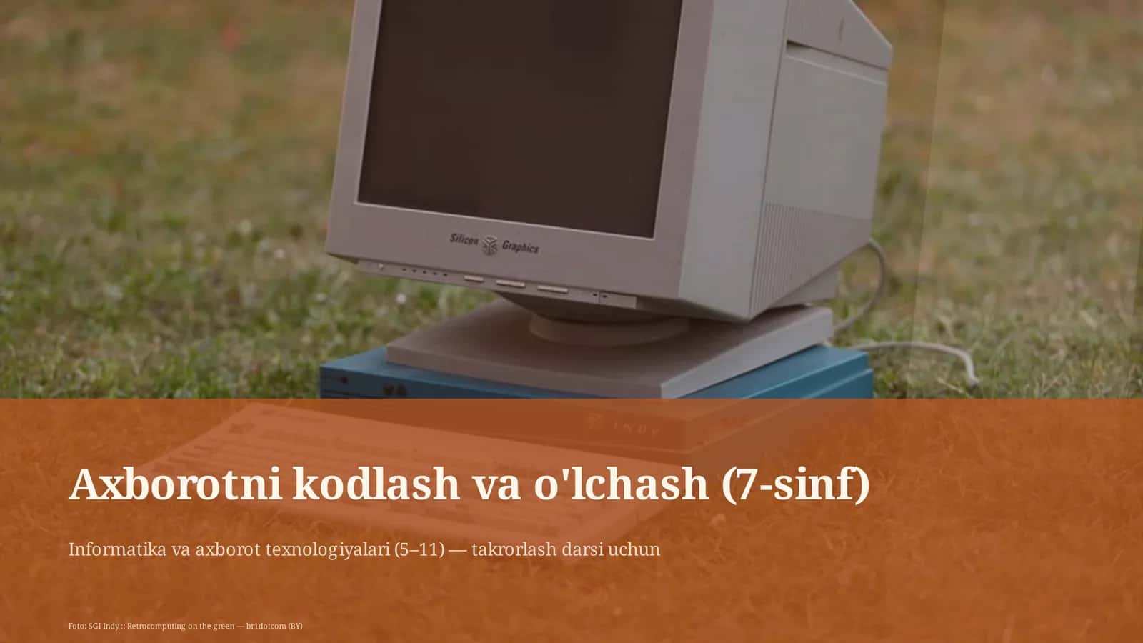 Axborotni kodlash va o'lchash (7-sinf)