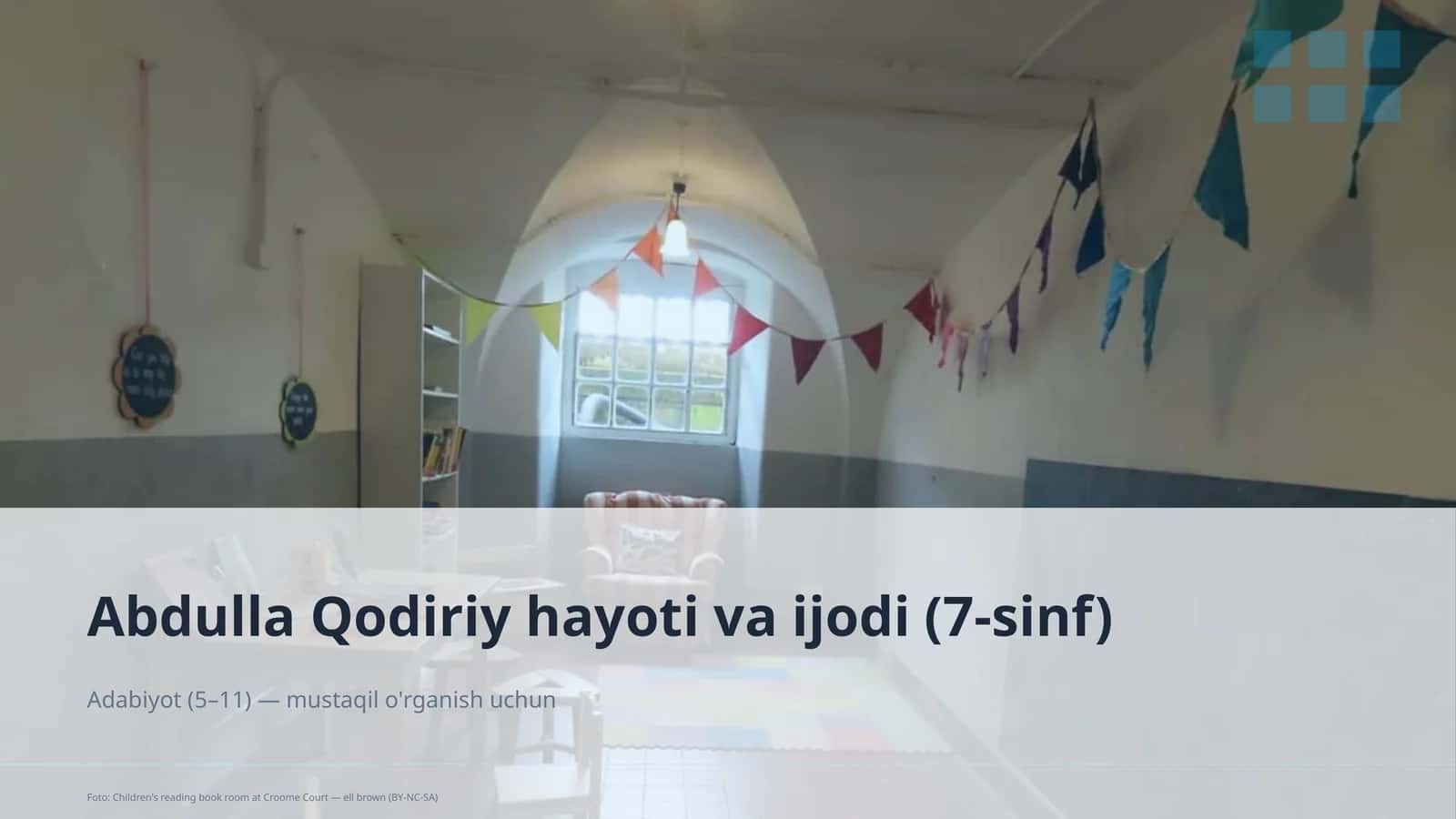 Abdulla Qodiriy hayoti va ijodi (7-sinf)