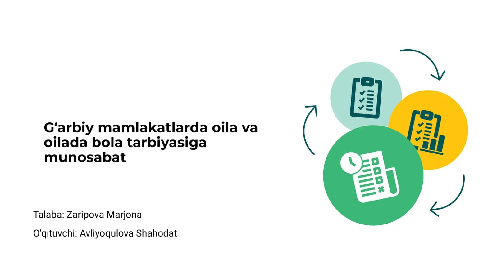 Gʻarbiy mamlakatlarda oila va oilada bola tarbiyasiga munosabat
