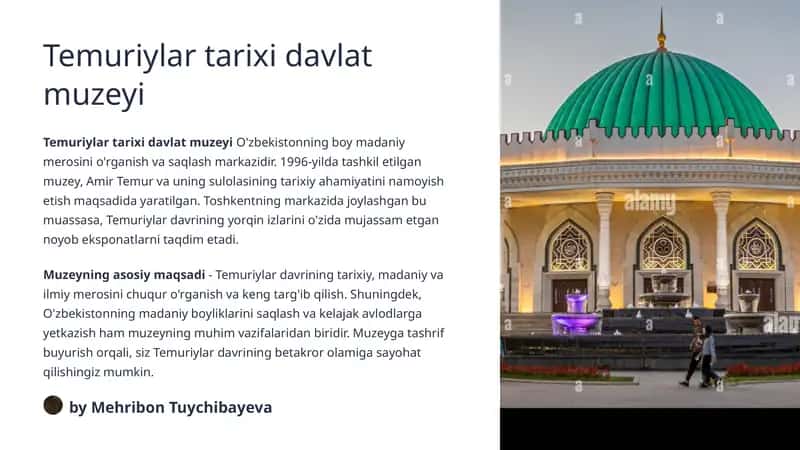 Temuriylar tarixi davlat muzeyi