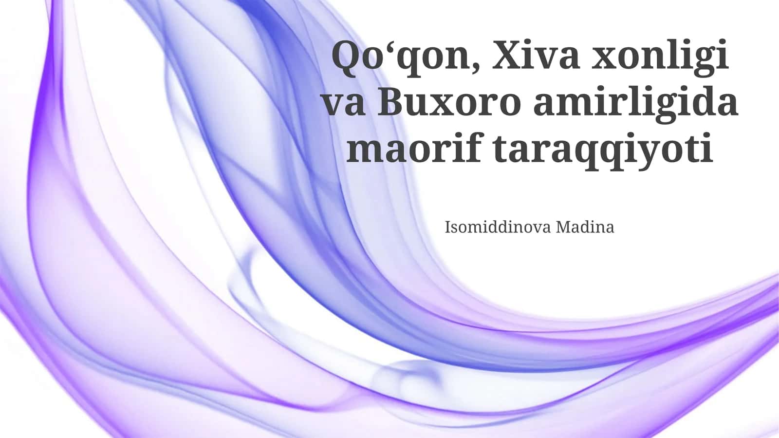 Buxoro Amirligida taʼlimning rivojlanishi