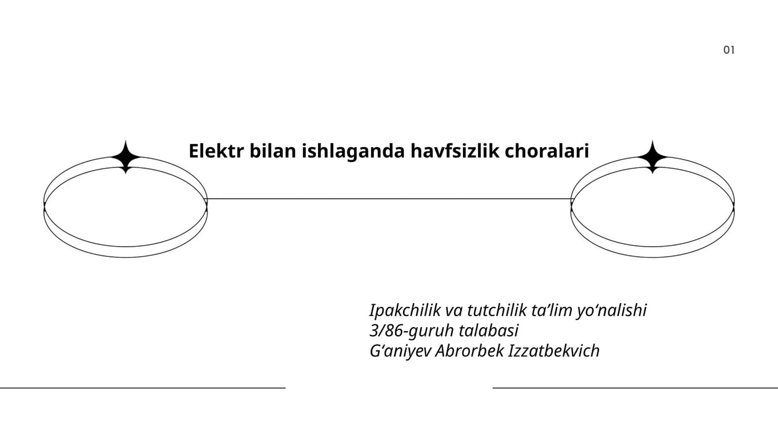 Elektr bilan ishlaganda havfsizlik choralari