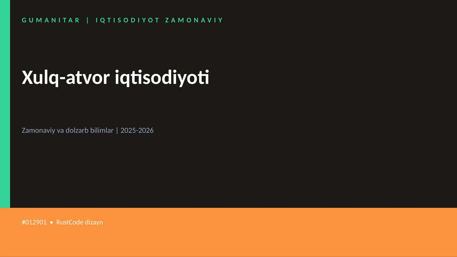 Xulq-atvor iqtisodiyoti