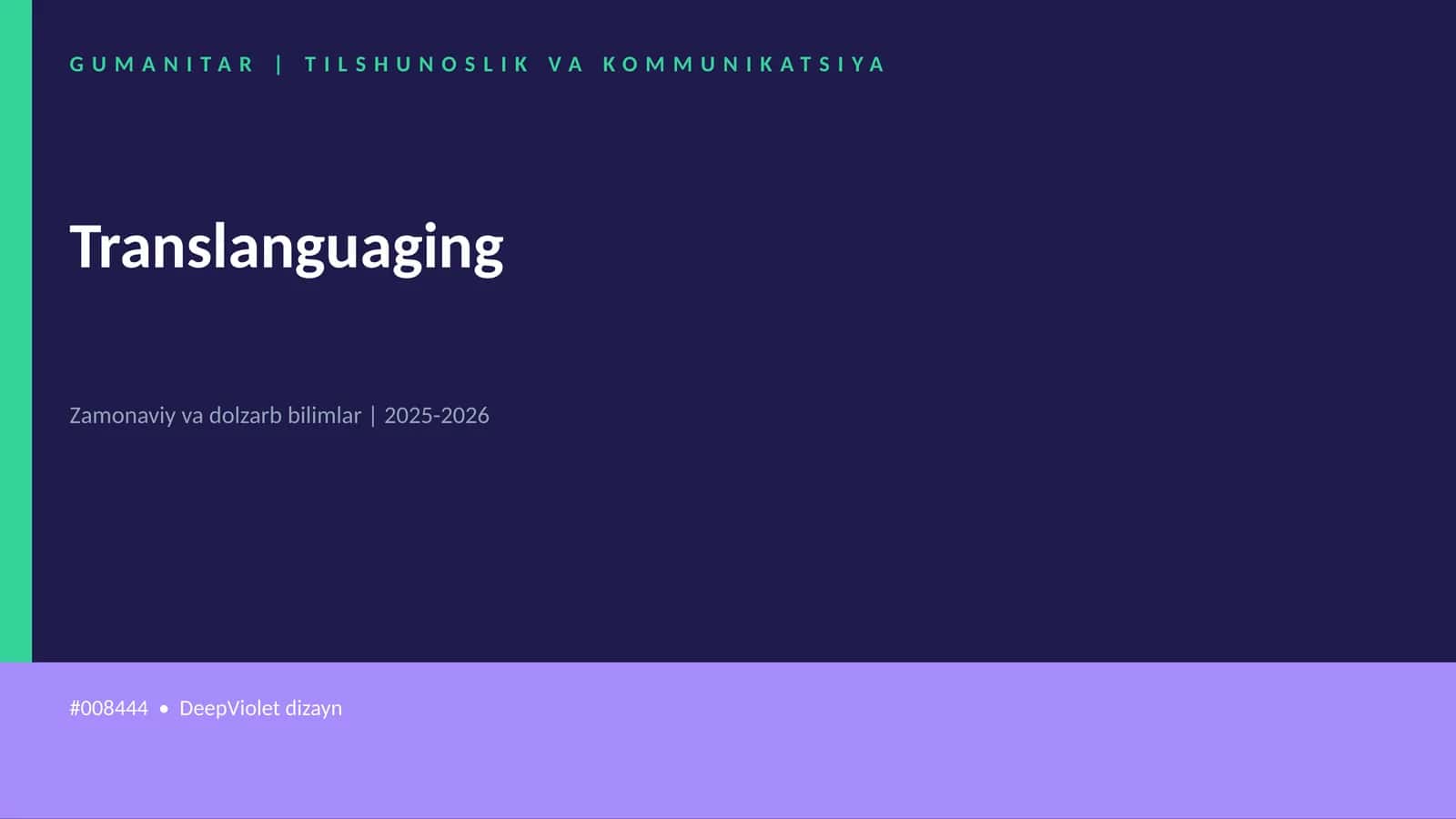 Translanguaging