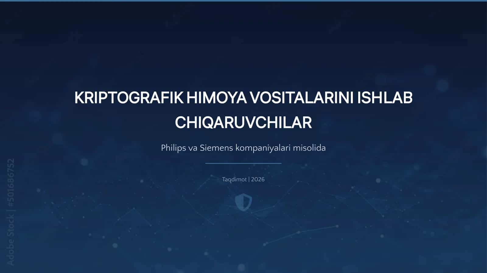 Kriptografik himoya vositalarini ishlab chiqaruvchilar (Philips va Siemens) misolida