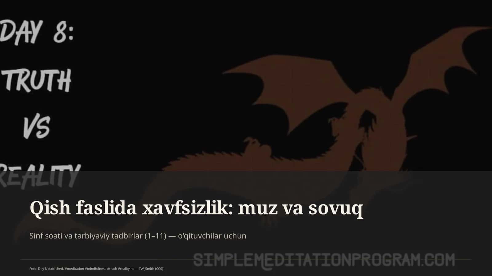 Qish faslida xavfsizlik: muz va sovuq