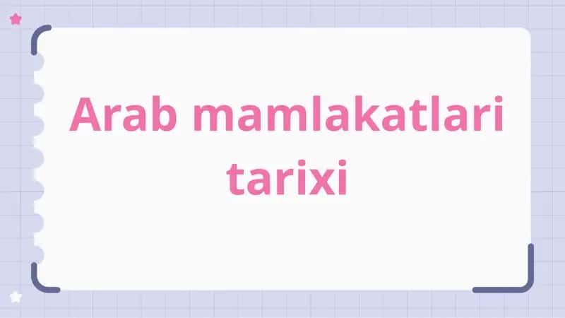 Arab mamlakatlari tarixi