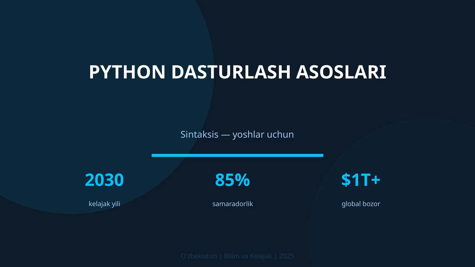 Python dasturlash asoslari