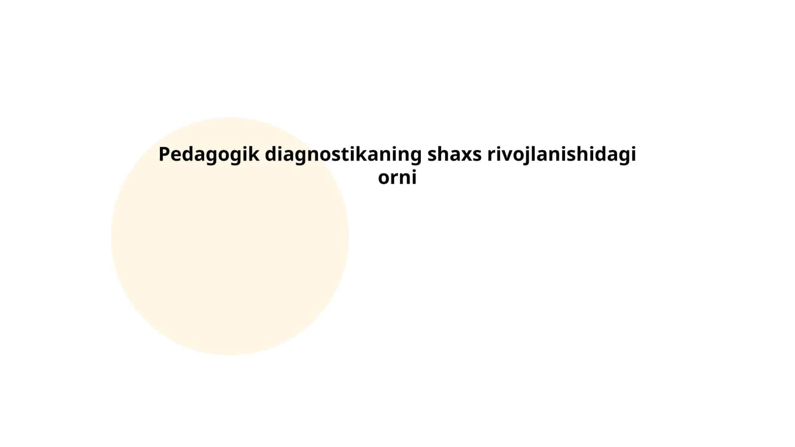 Pedagogik diagnostika