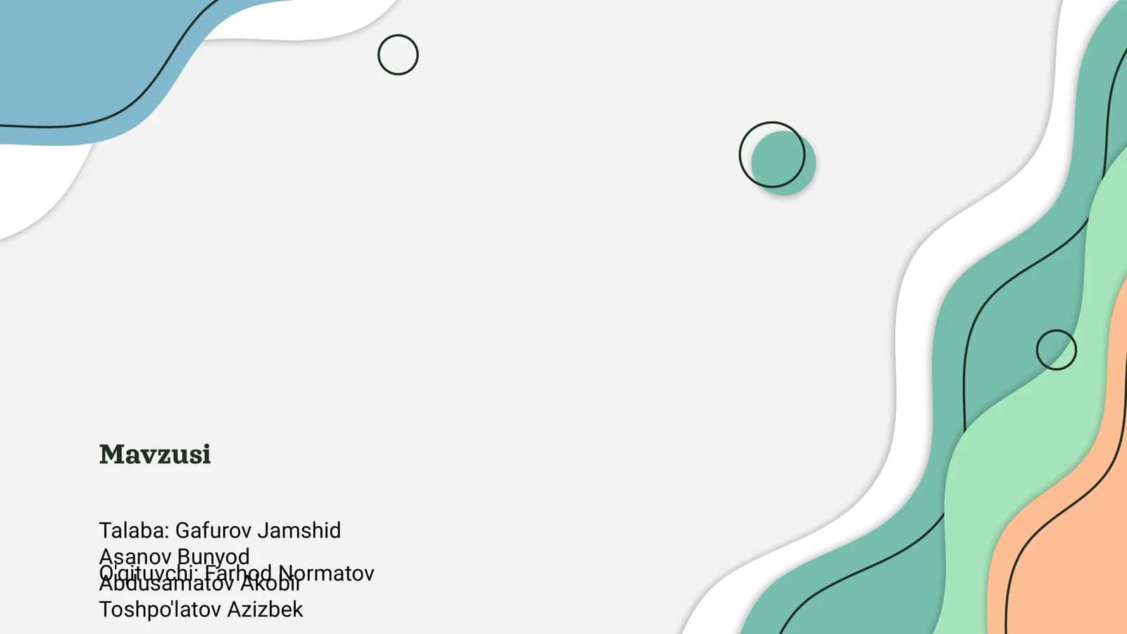 Mavzusi nima?
