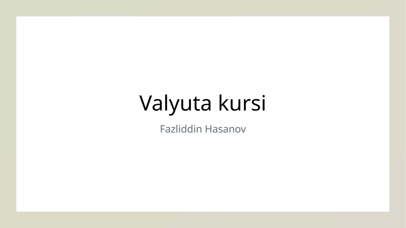 Valyuta kursi