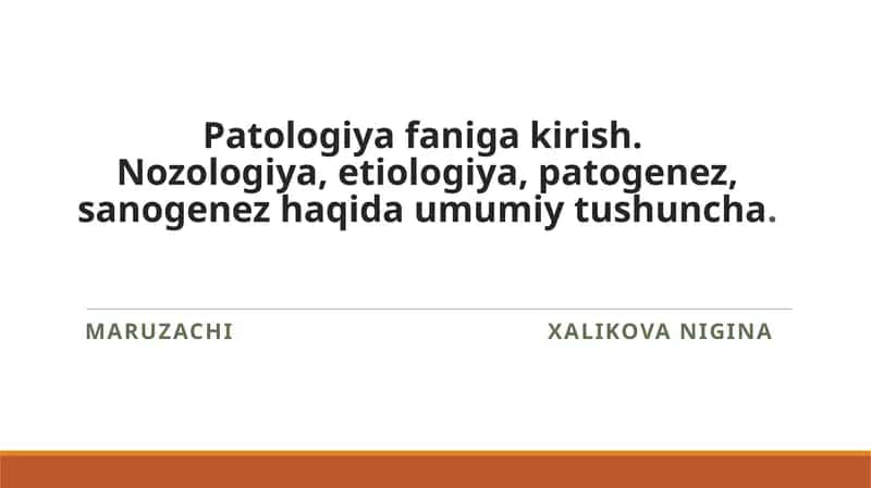 Patologiyafanigakirish