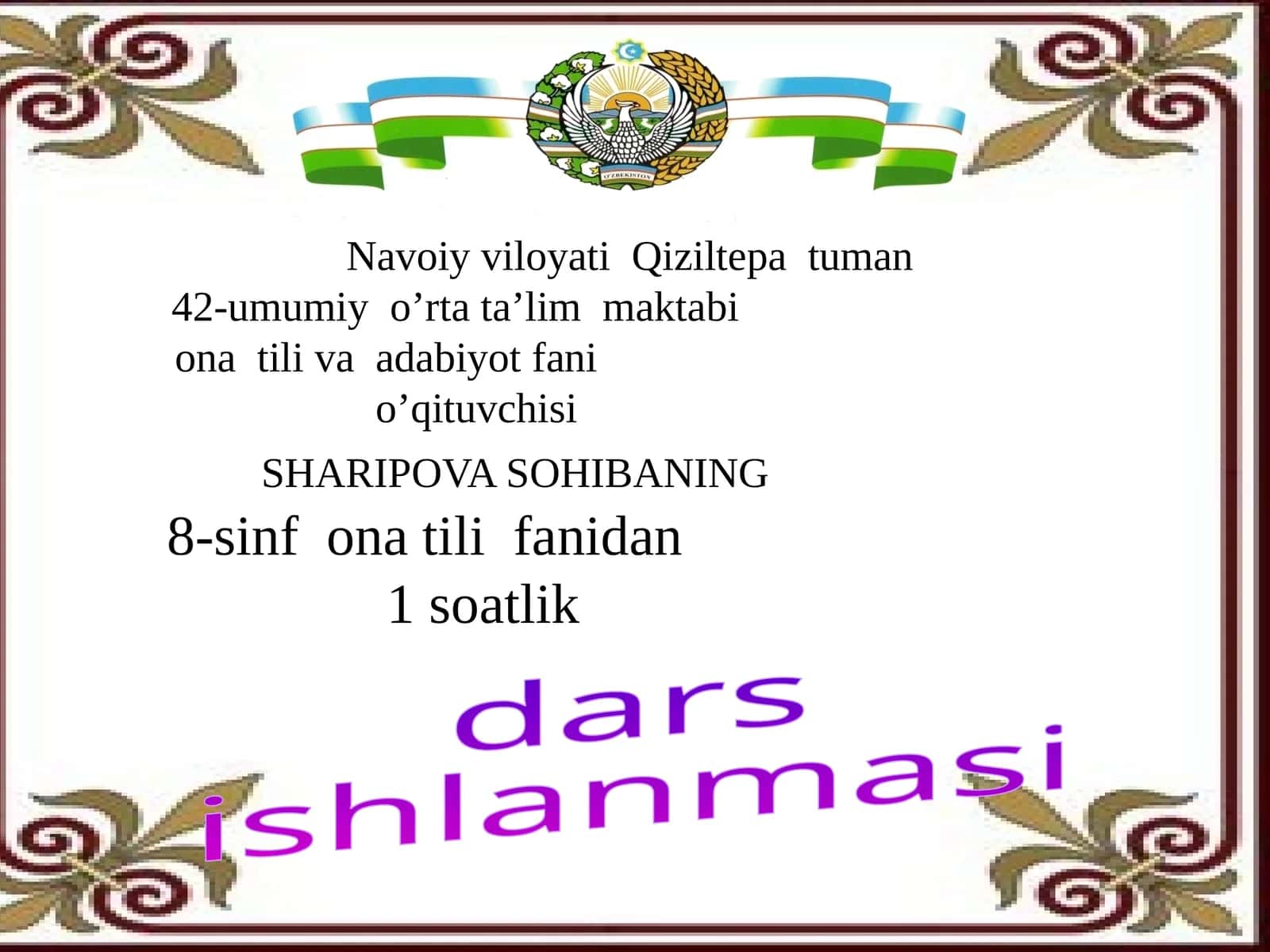 ANIQLOVCHI HAQIDA UMUMIY MA’LUMOT