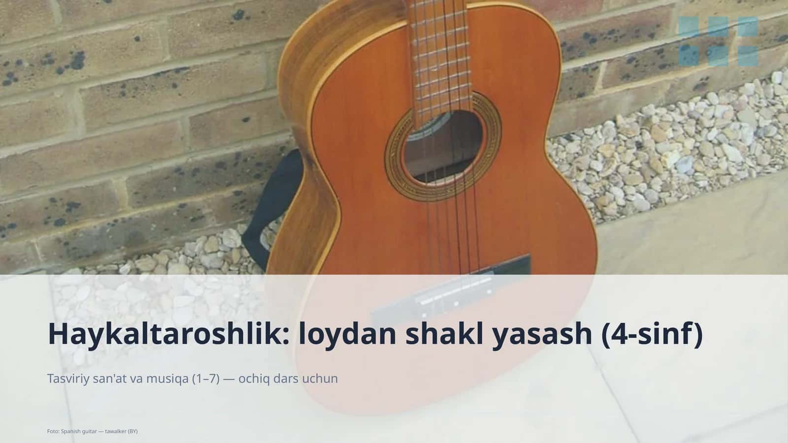 Haykaltaroshlik: loydan shakl yasash (4-sinf)