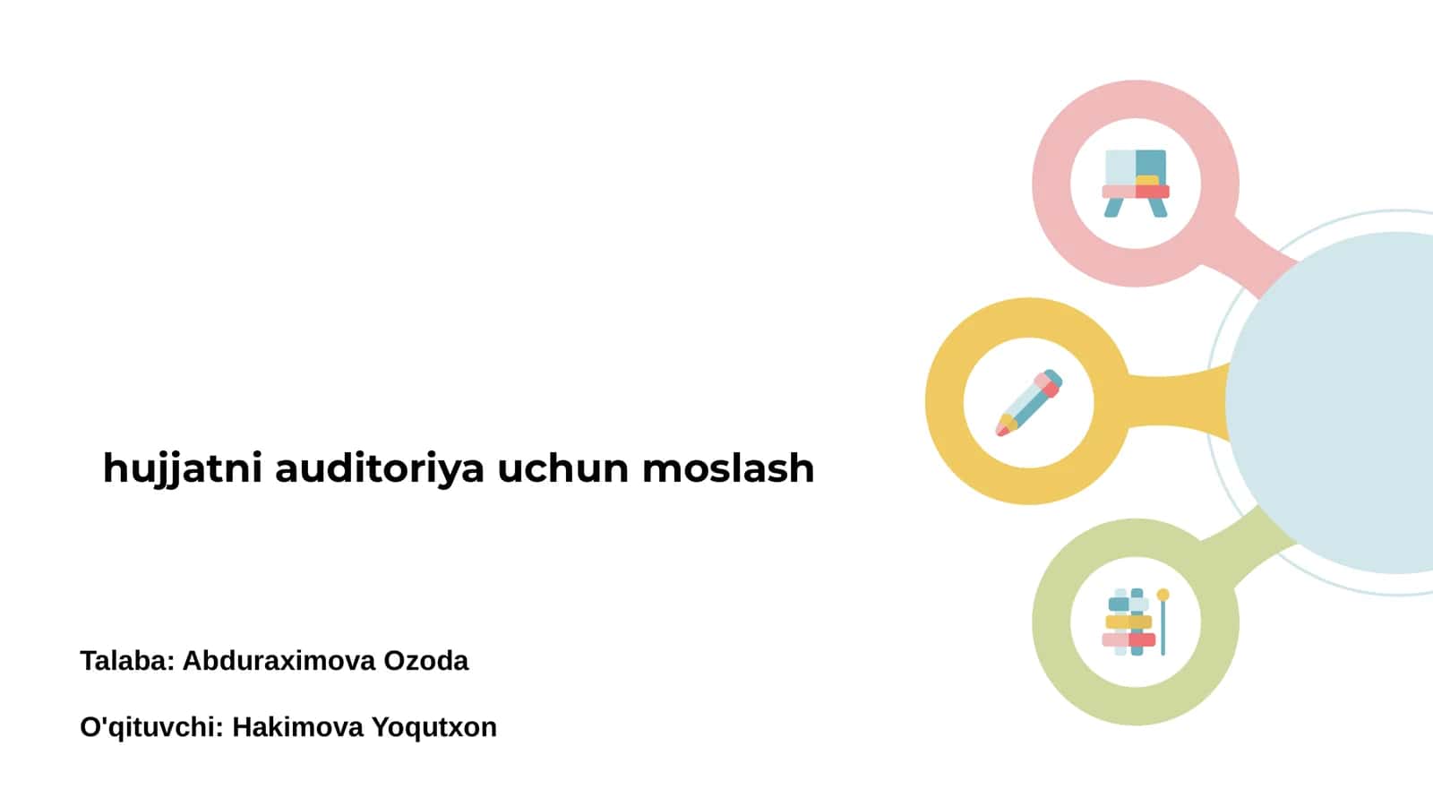 Hujjatni auditoriyaga moslashtirish asoslari