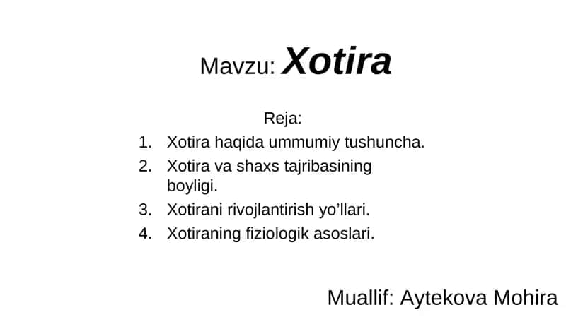Xotira