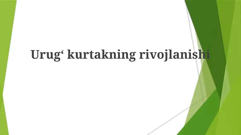 Urugʻkurtakning rivojlanishi