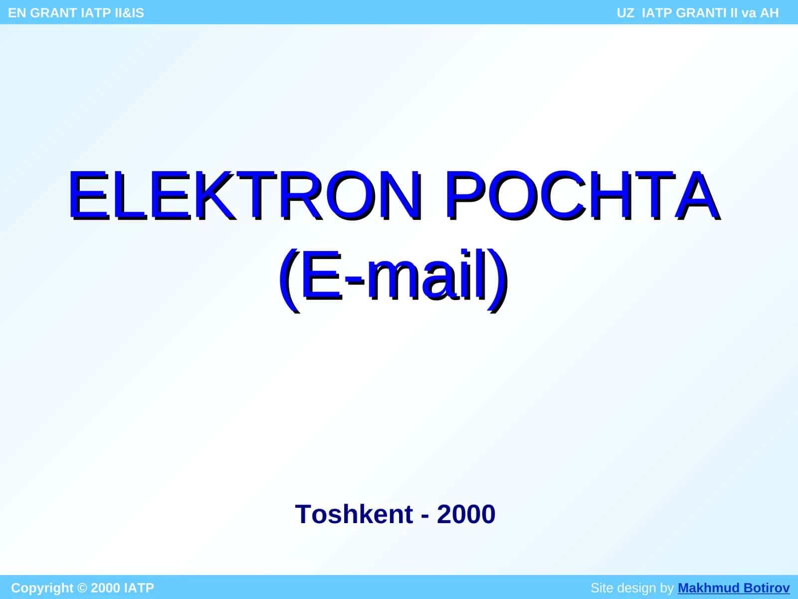 Elektron pochta (E-mail)