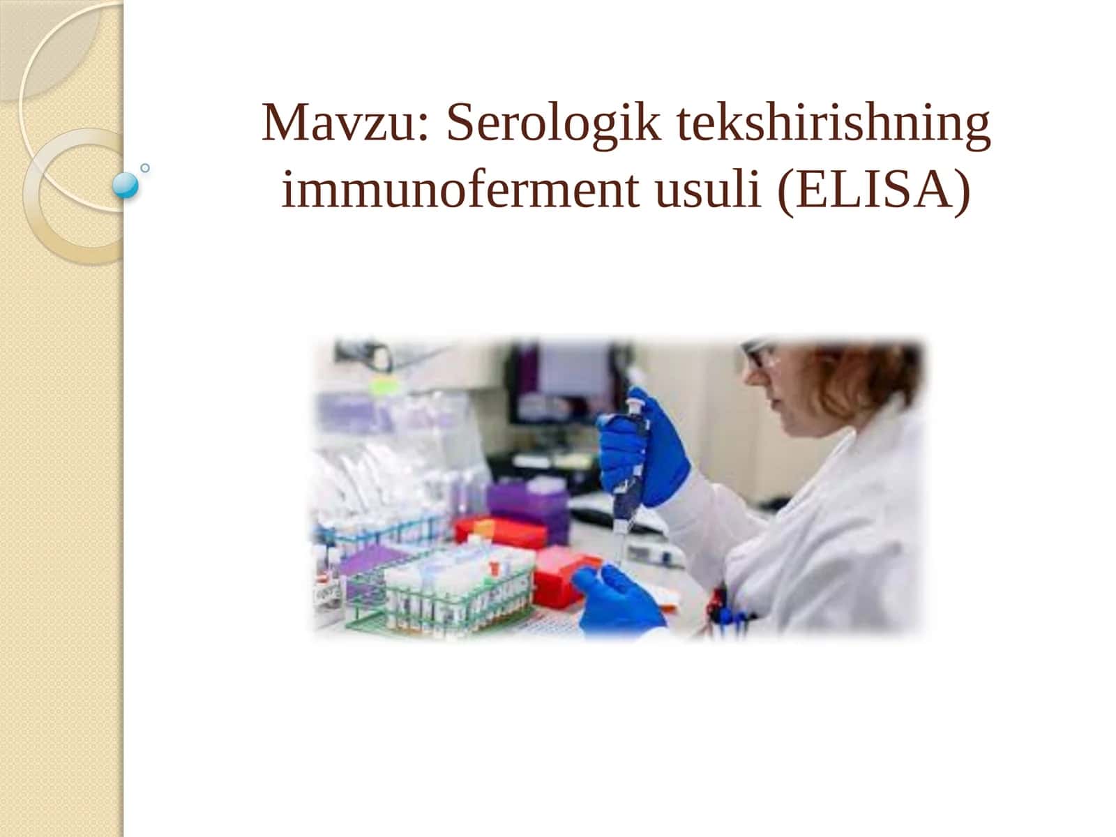 Serologik tekshirishning immunoferment usuli (ELISA)