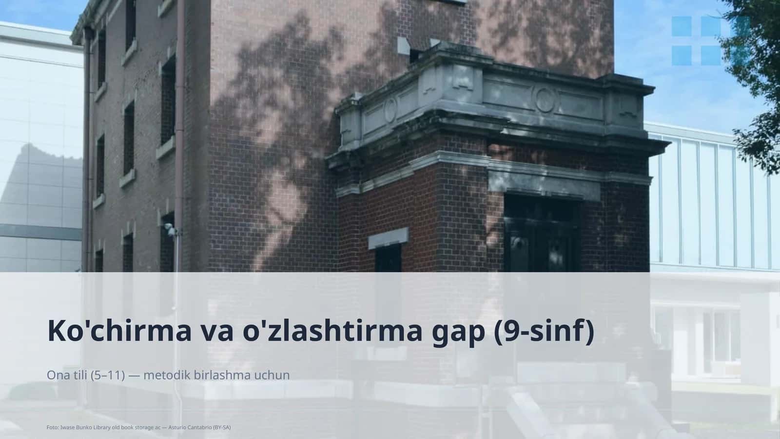 Ko'chirma va o'zlashtirma gap (9-sinf)