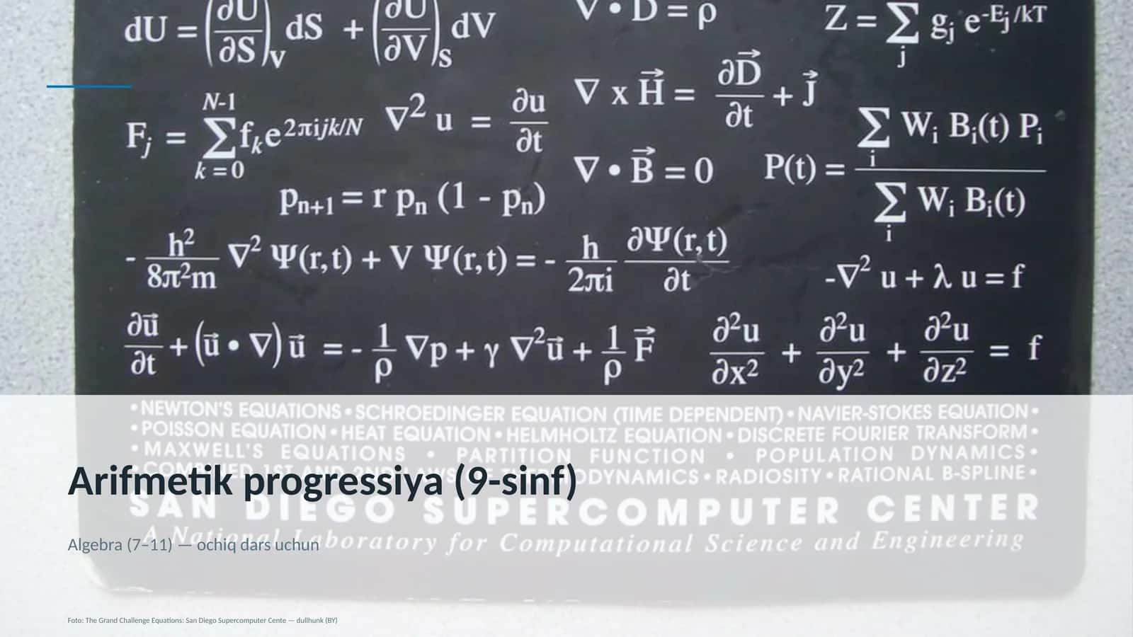 Arifmetik progressiya (9-sinf)