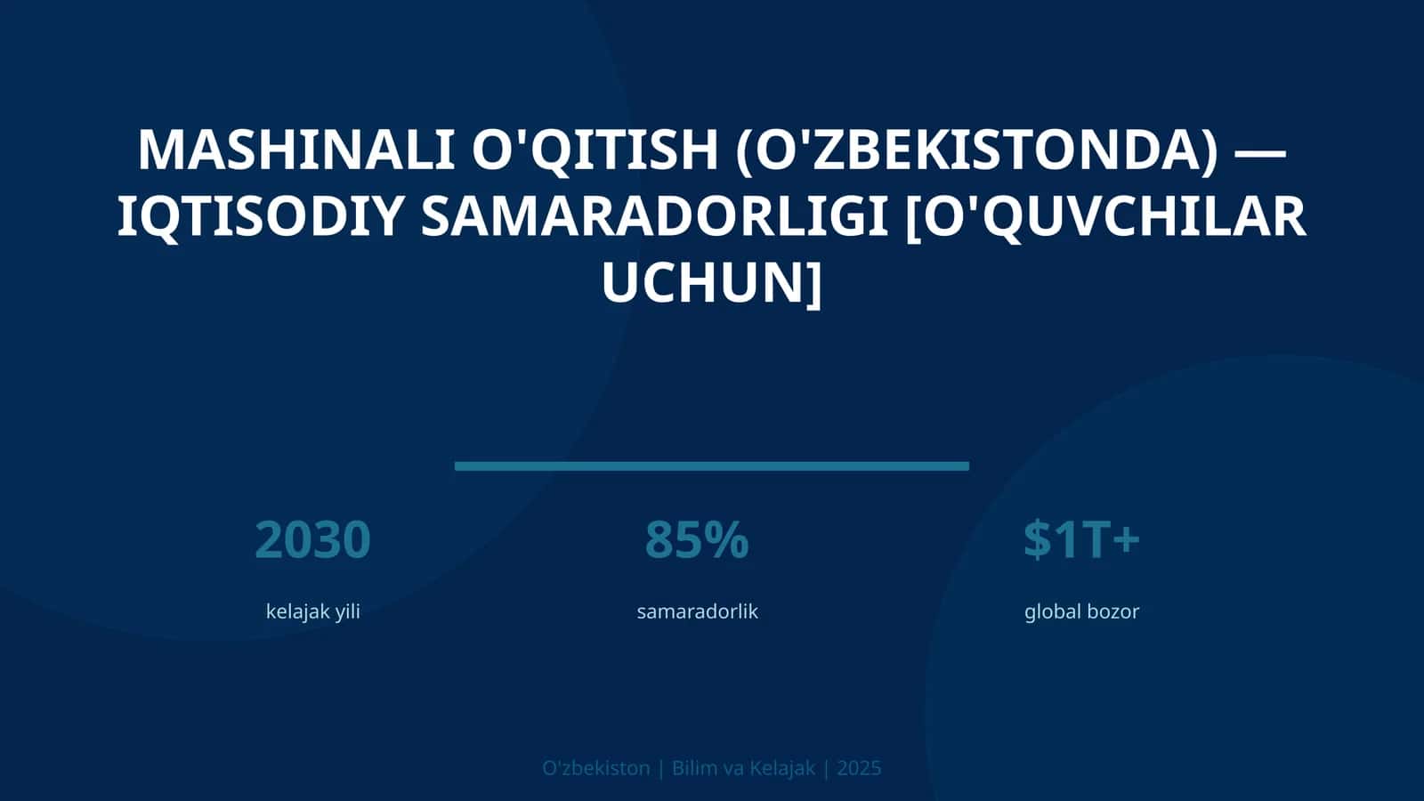 Mashinali o'qitish (O'zbekistonda) — iqtisodiy samaradorligi [o'quvchilar uchun]