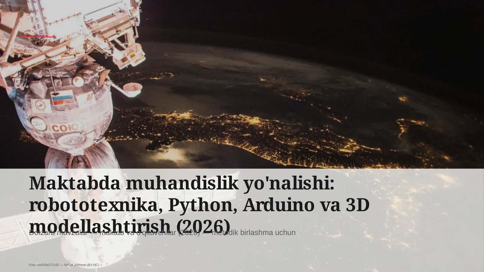 Dolzarb mavzular — maktab va o'qituvchilar