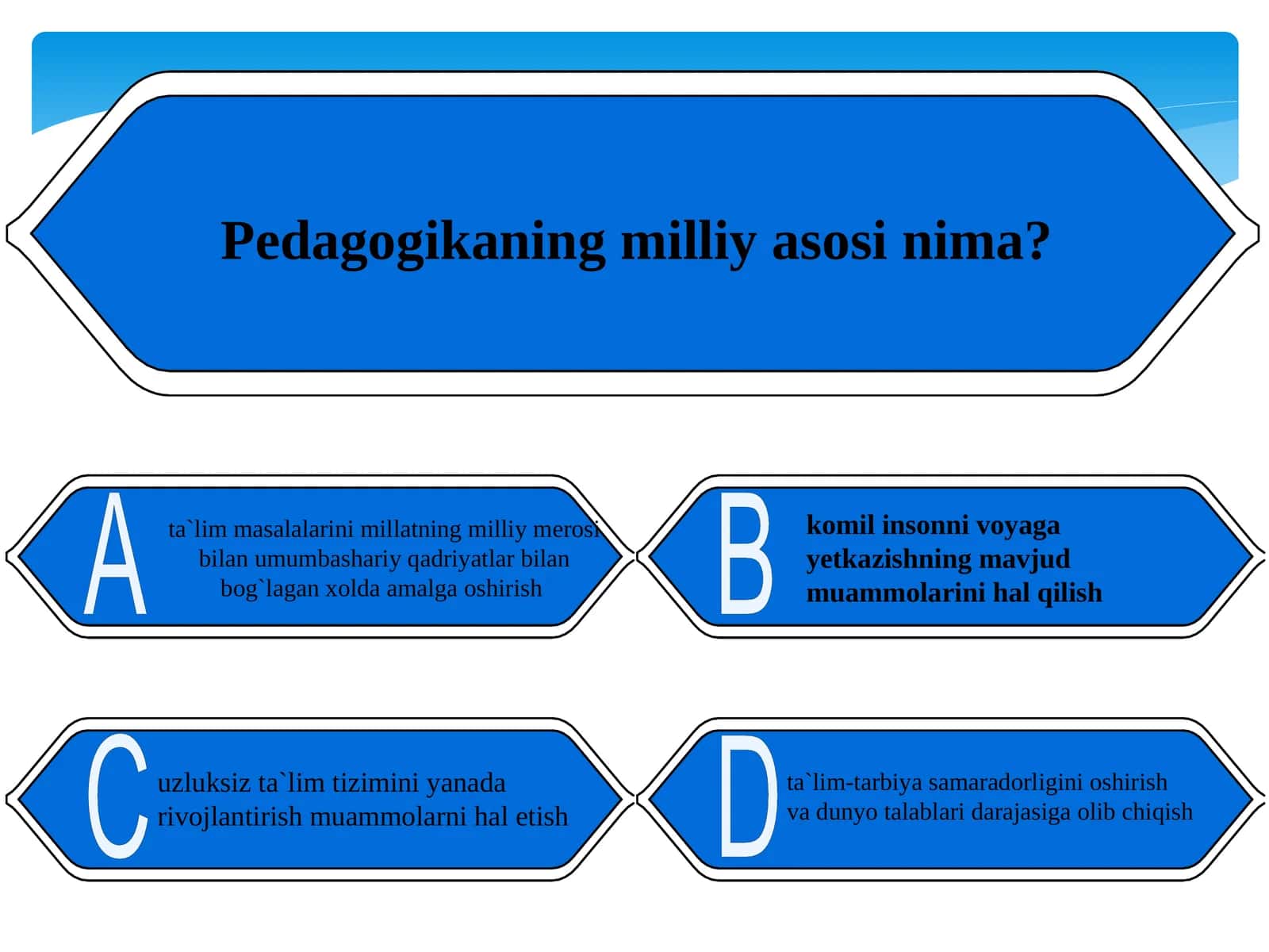 Pedagogikaning milliy asosi nima?