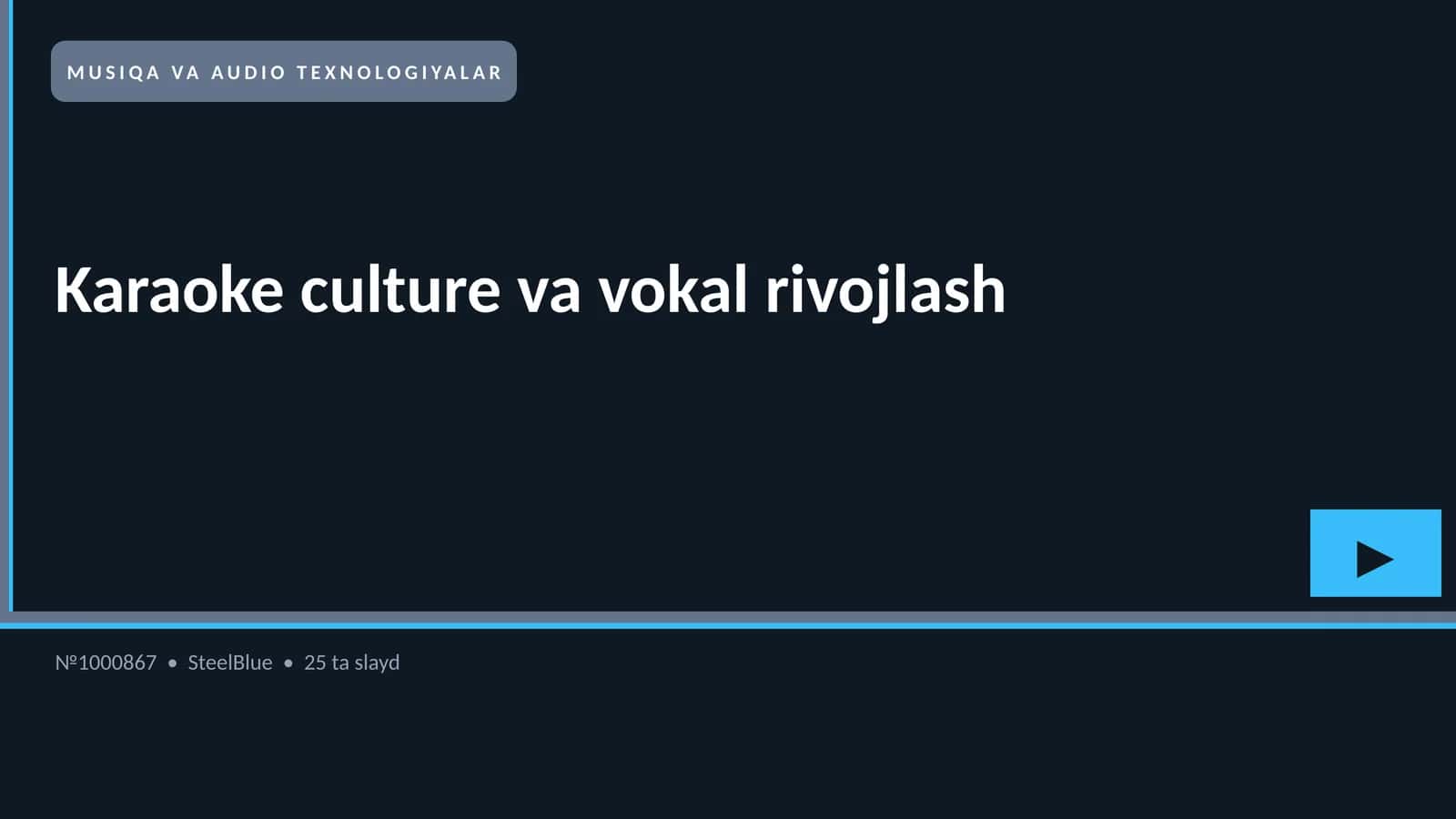 Karaoke culture va vokal rivojlash